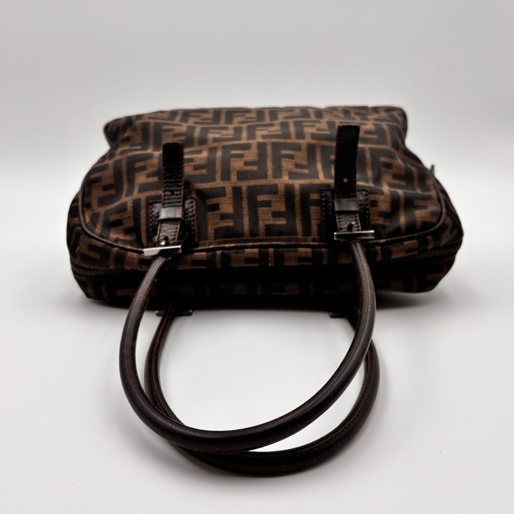 Fendi Vintage Zucca Canvas Boston Shoulder Bag Brown - Picture 5 of 9